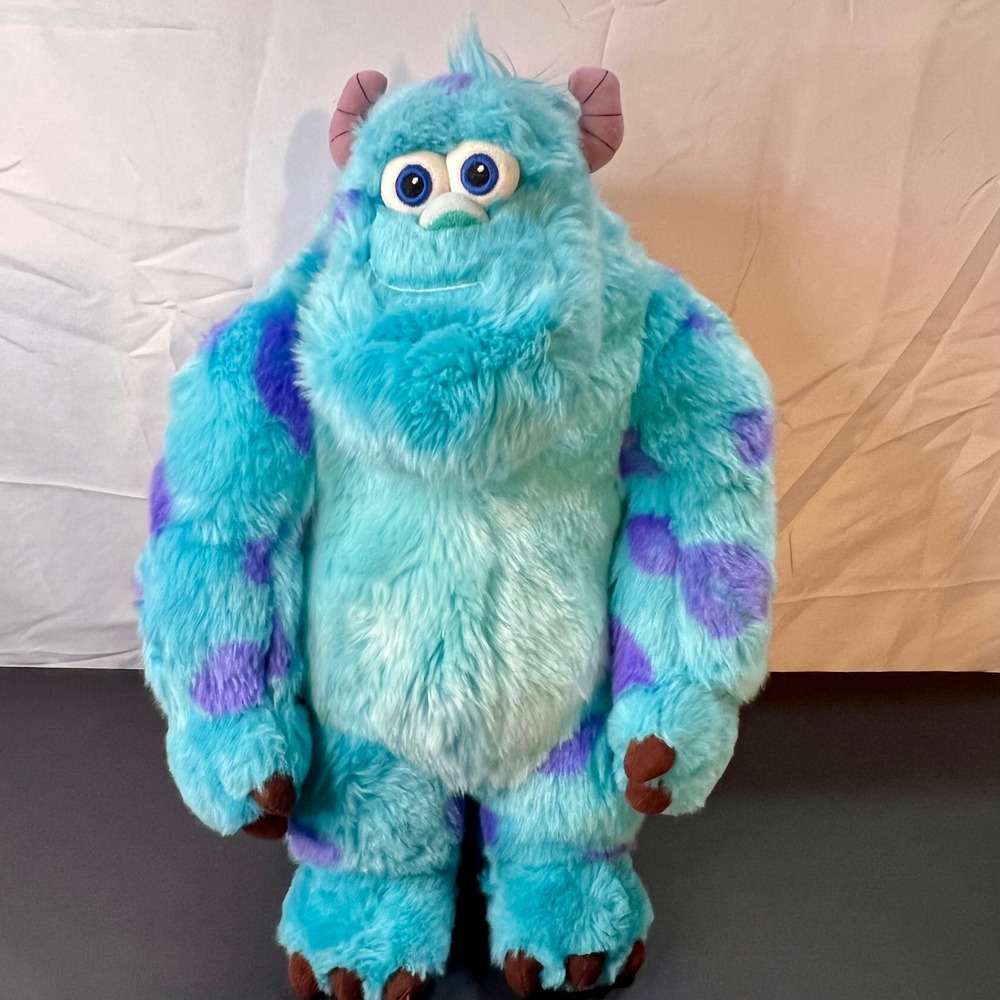 Disney Store Sulley Plush Monsters Inc Blue Kids Excellent Large Stuffed Animal